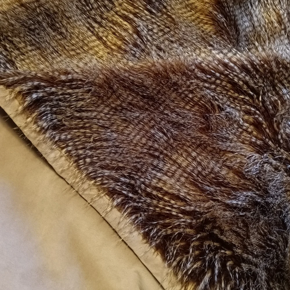 Williams-Sonoma Home Brown Owl Faux Feather Throw Blanket